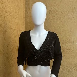 Bebe sequin crop top